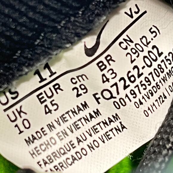 Nike Pegasus Plus Black White Cushioned Running Shoes FQ7262-002 Men’s Size 11 - Picture 9 of 10